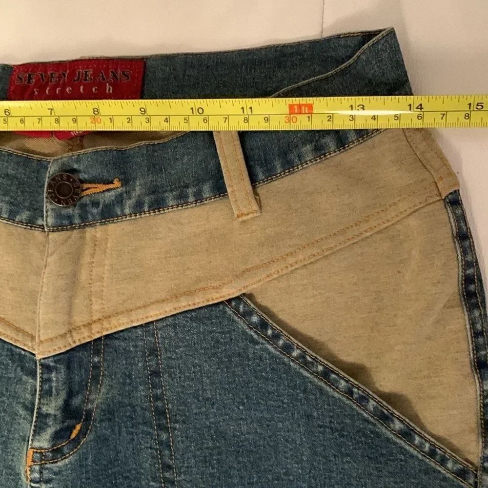 Seven Stretch Denim Flared Leg Boot Cut Women’s Jeans Size M - Picture 3 of 11
